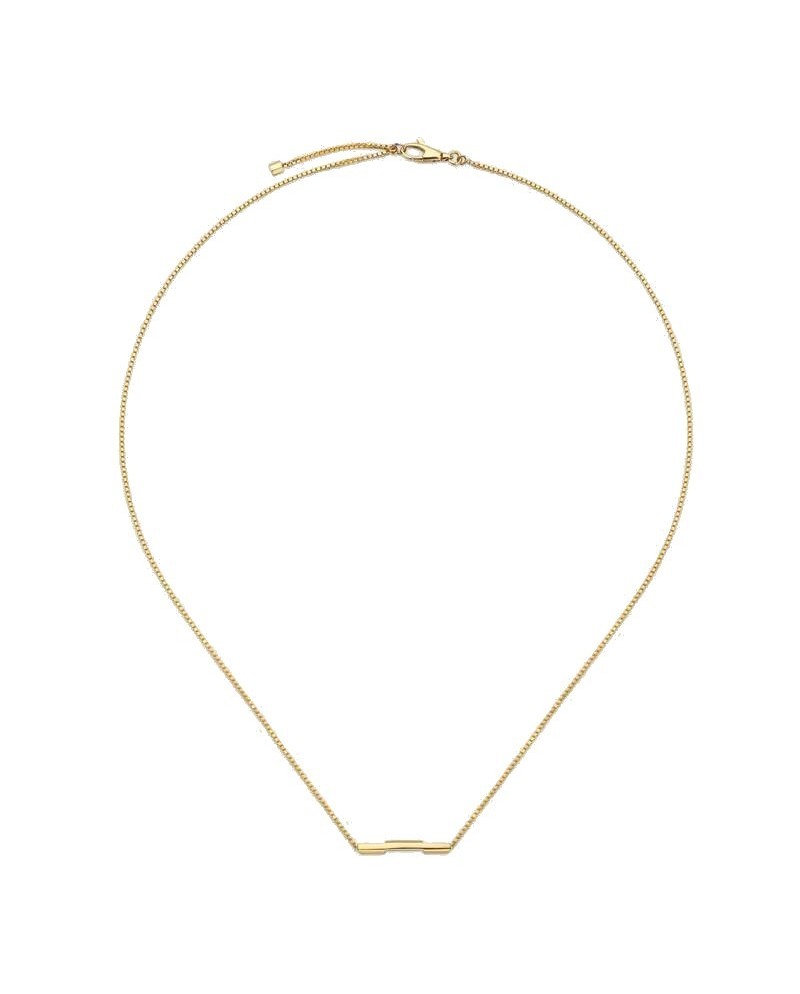 Collier Gucci Link to Love en or jaune avec barre Gucci