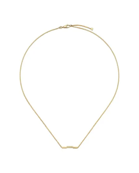 Collier Gucci Link to Love en or jaune avec barre Gucci