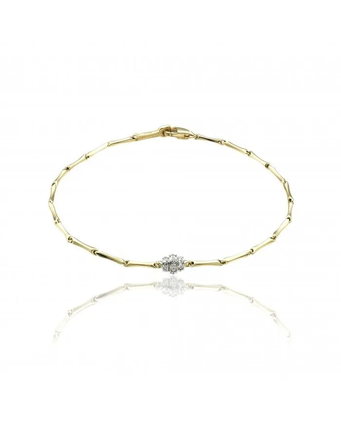 Bracciale Chimento Bamboo Shine in Oro Bicolore e Diamanti