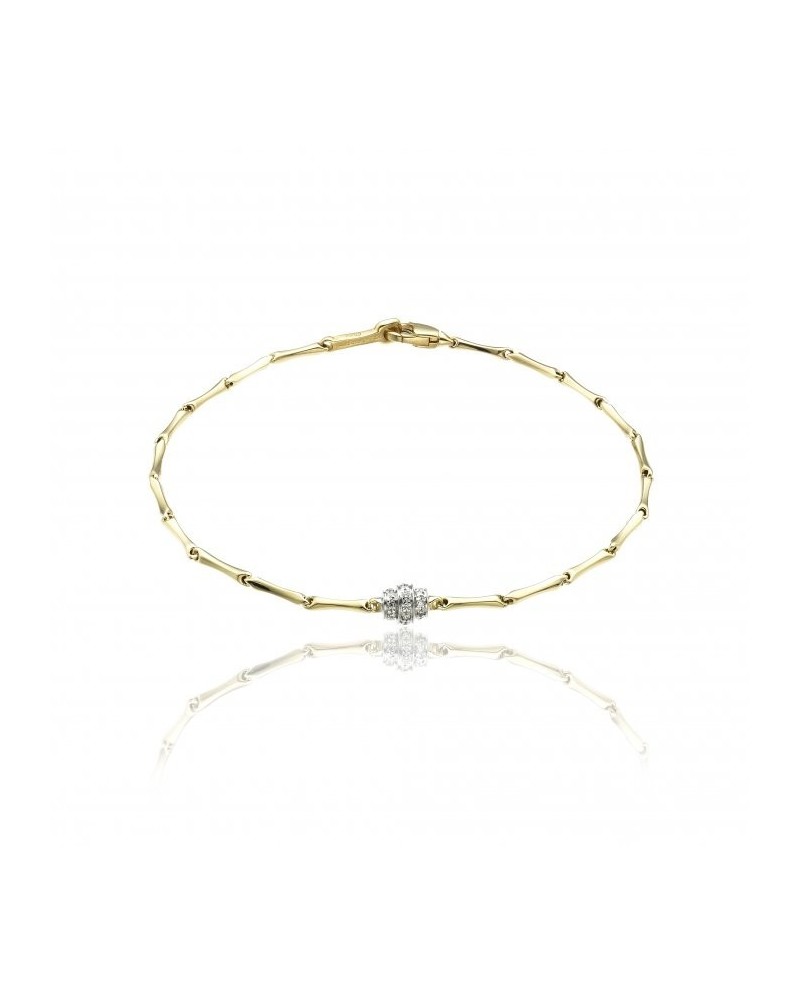 Bracciale Chimento Bamboo Shine in Oro Bicolore e Diamanti