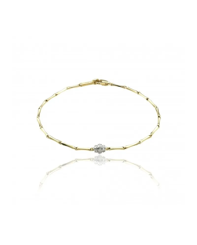 Bracciale Chimento Bamboo Shine in Oro Bicolore e Diamanti