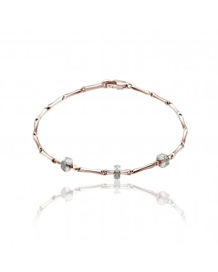 Bracciale Chimento Tradition Gold Bamboo Shine in Oro Rosa e Bianco