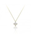 Pendente Croce con Collana Chimento "Love in" in Oro Bianco con Diamanti Bianchi