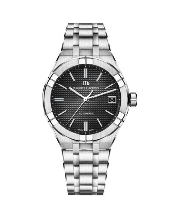 Orologio Maurice Lacroix Aikon Automatic 39 mm con Quadrante Nero e Bracciale in Acciaio