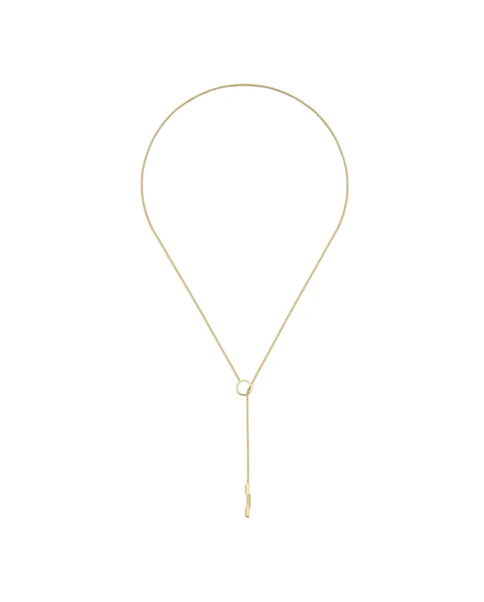 Collier Gucci Lariat Link to Love en or jaune