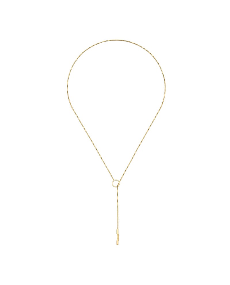Gucci Lariat Link to Love Necklace in Yellow Gold