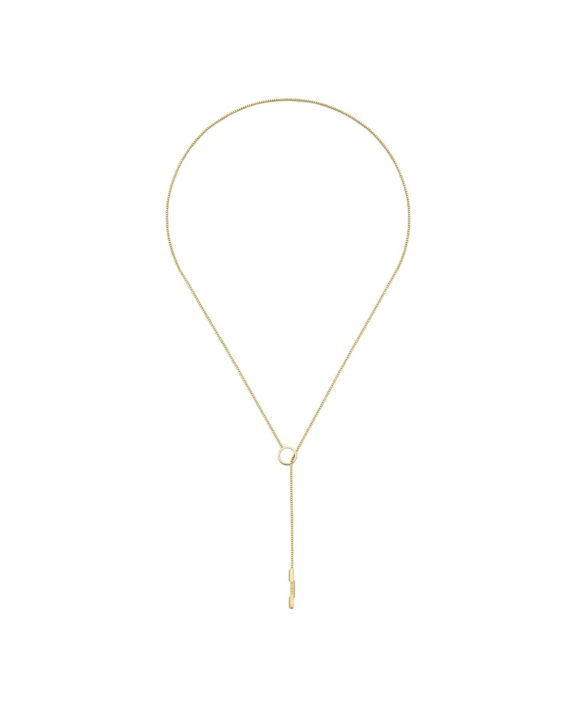 Gucci Lariat Link to Love Necklace in Yellow Gold