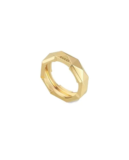 Gucci Link to Love Ring in Yellow Gold with 6 mm Studs