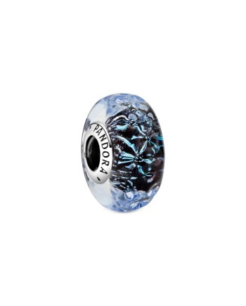 Charm Pandora Oceano Vetro di Murano Blu Scuro