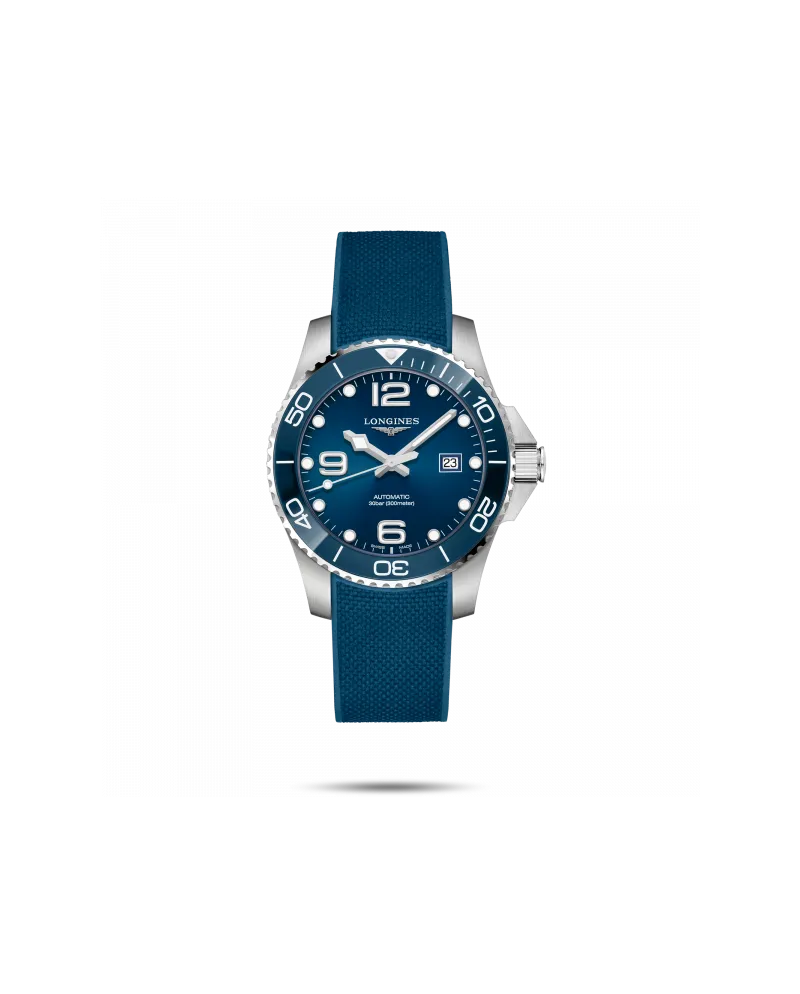 Orologio Longines HydroConquest 43 mm con Quadrante Blu e Bracciale in Caucciù blu