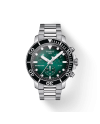 Orologio Tissot Seastar 1000 Chronograph con Quadrante Verde Sfumato e Cinturino in Acciaio