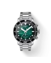 Orologio Tissot Seastar 1000 Chronograph con Quadrante Verde Sfumato e Cinturino in Acciaio