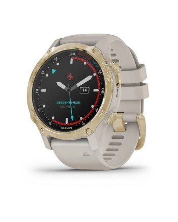 SmartWatch Garmin Descent Mk2S Light Gold con Cinturino in Silcone