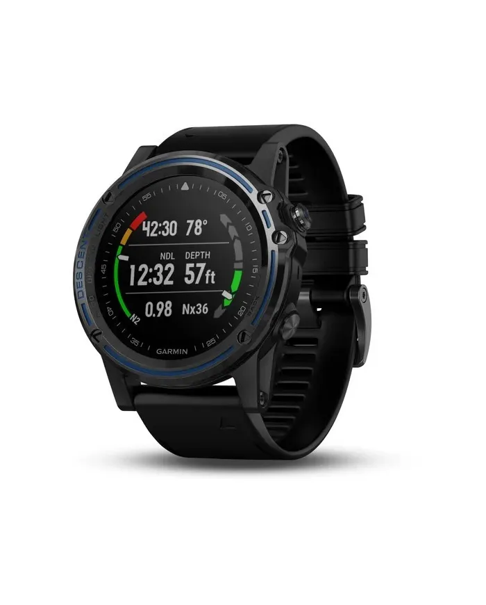 SmartWatch Garmin Descent Mk1 Grigio con Cinturino in Silcone Nero