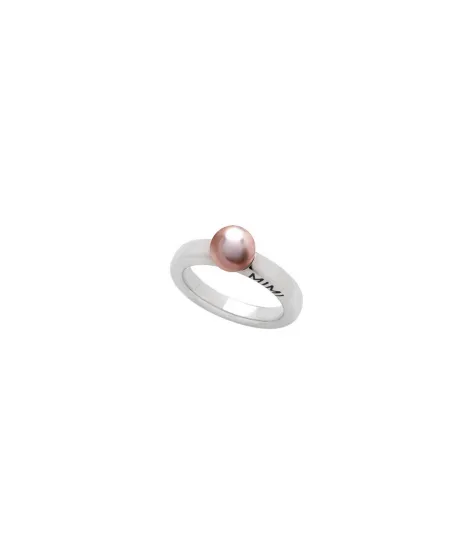 Bague Mimì en argent avec petite perle violette