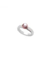 Bague Mimì en argent avec petite perle violette