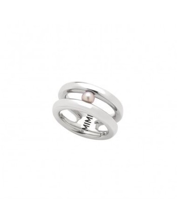 Mimì Ring in Silver with Purple Pearl