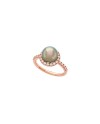 Mimì Happy Ring in Rose Gold, Black Pearl and Diamonds