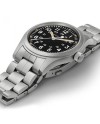 Orologio Hamilton Khaki Field Mechanical Nero con Cinturino in Acciaio