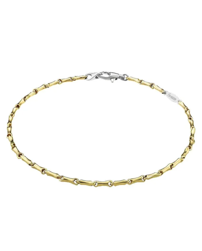 Bracciale da Uomo Zancan Insignia in Oro Giallo e Oro Bianco