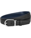 Cintura Montblanc Meisterstuck in Pelle Double Face Nera/Blu con Fibbia Ovale