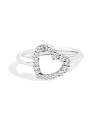Anello Recarlo in Oro Bianco con Cuore di Diamanti