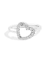 Recarlo White Gold Ring with Diamond Heart