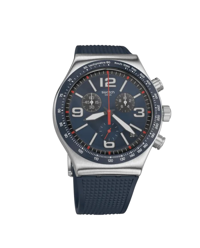 Orologio Cronografo Swatch Blue Grid