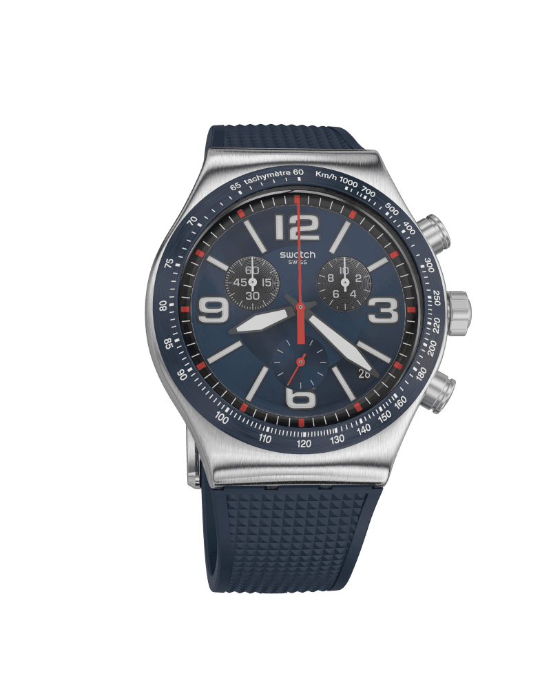 Orologio Cronografo Swatch Blue Grid