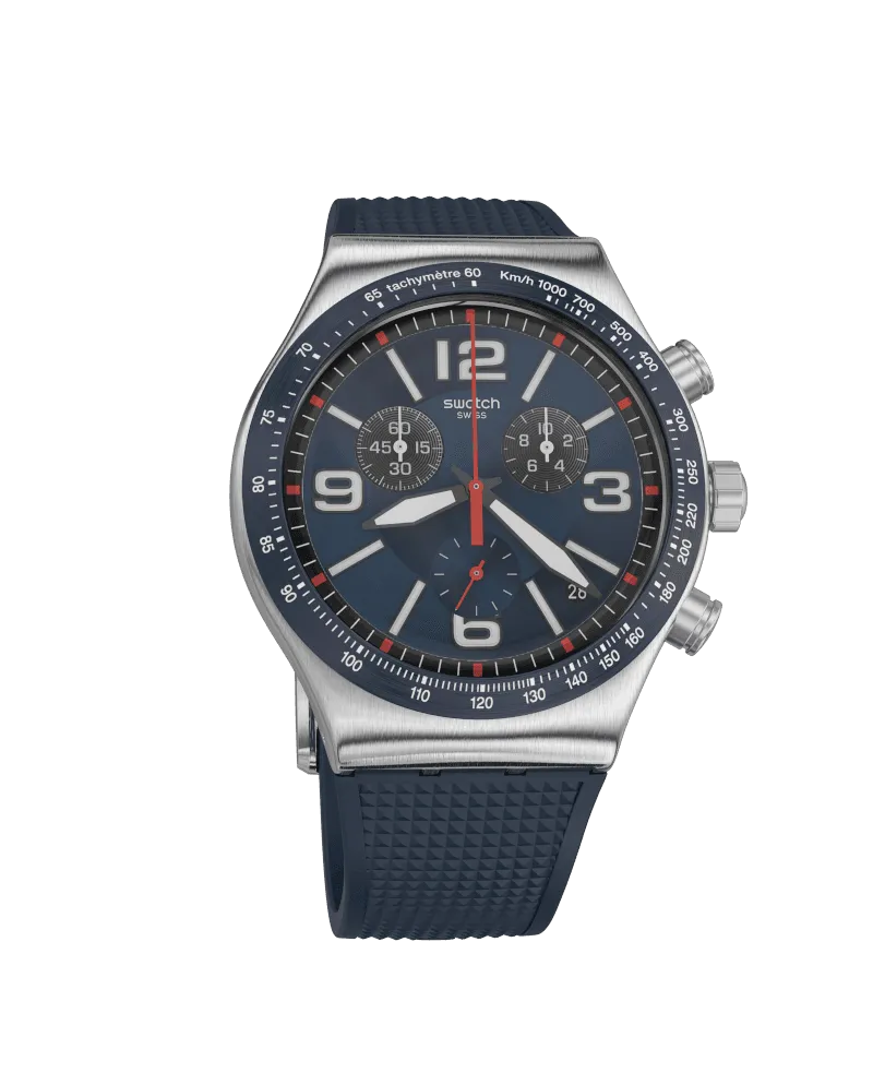 Orologio Cronografo Swatch Blue Grid