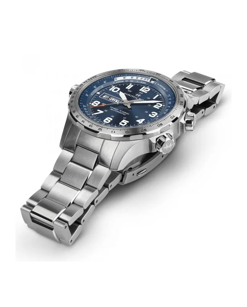 Orologio Hamilton Khaki Aviation X-Wind Day Date con Cinturino in Acciaio |  Gioielleria Casella | Orologi automatici