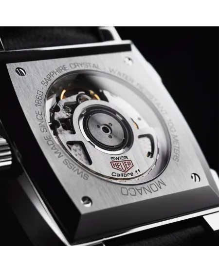 Montre homme Tag Heuer Monaco Heritage en acier avec cadran bleu