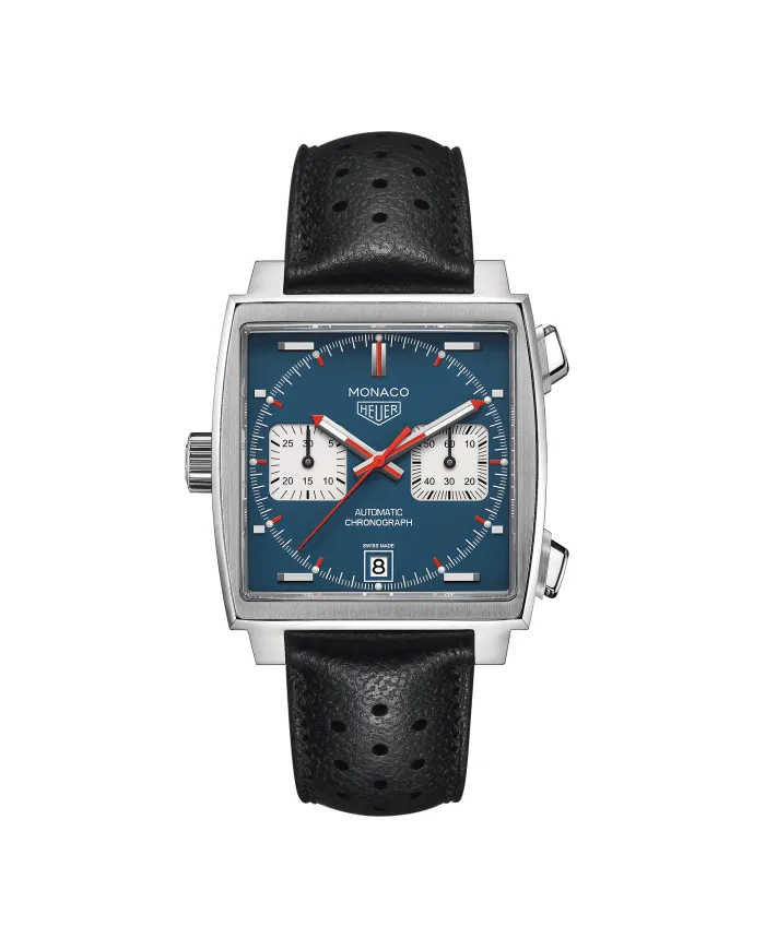 Tag Heuer orologio uomo monaco Heritage in acciaio quadrante blu
