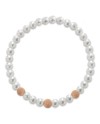Bracciale Elastico Coscia Le Lune Classic con Perle e Tre Elementi in Oro Rosa