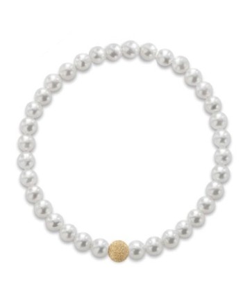 Bracciale Elastico Coscia Le Lune Classic con Perle e Elemento in Oro Giallo