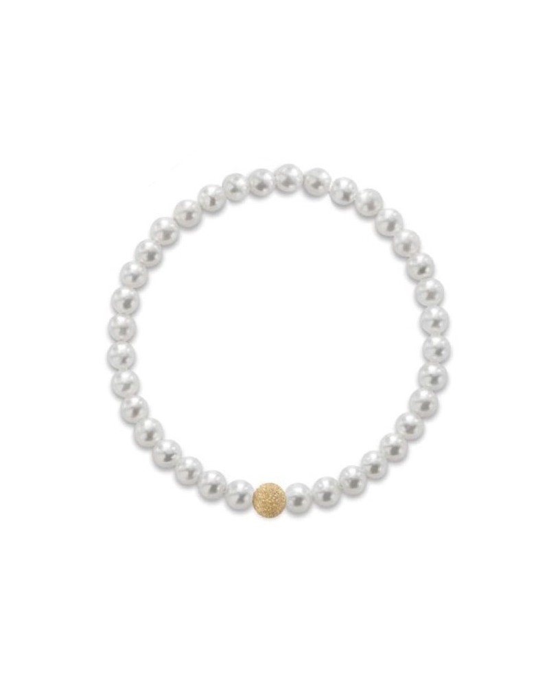 Bracciale Elastico Coscia Le Lune Classic con Perle e Elemento in Oro Giallo