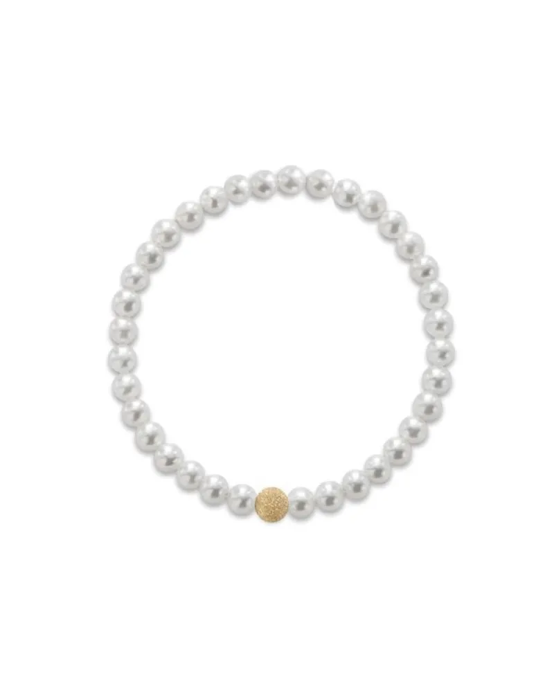 Bracciale Elastico Coscia Le Lune Classic con Perle e Elemento in Oro Giallo