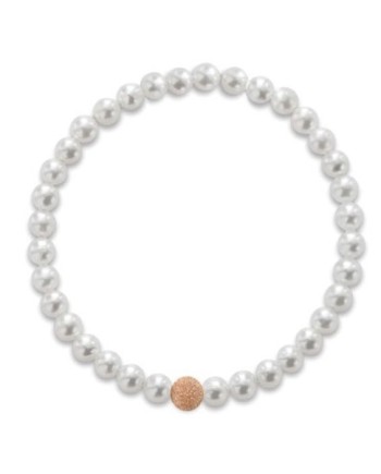 Bracciale Elastico Coscia Le Lune Classic con Perle e Elemento in Oro Rosa