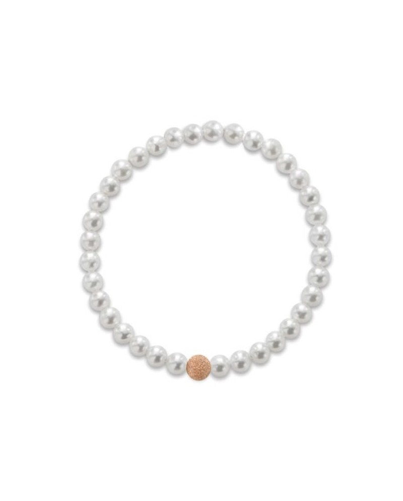 Bracciale Elastico Coscia Le Lune Classic con Perle e Elemento in Oro Rosa