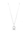 Le Lune Pearl Pendant with White Gold and Diamond Chain