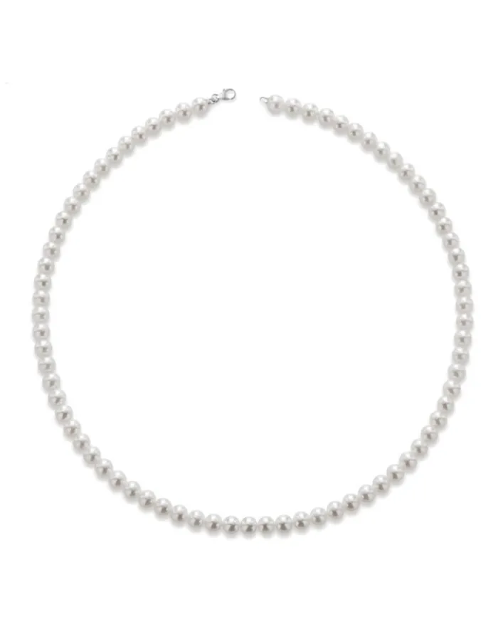 Coscia Le Lune Classic Necklace with Pearls and White Gold Clasp