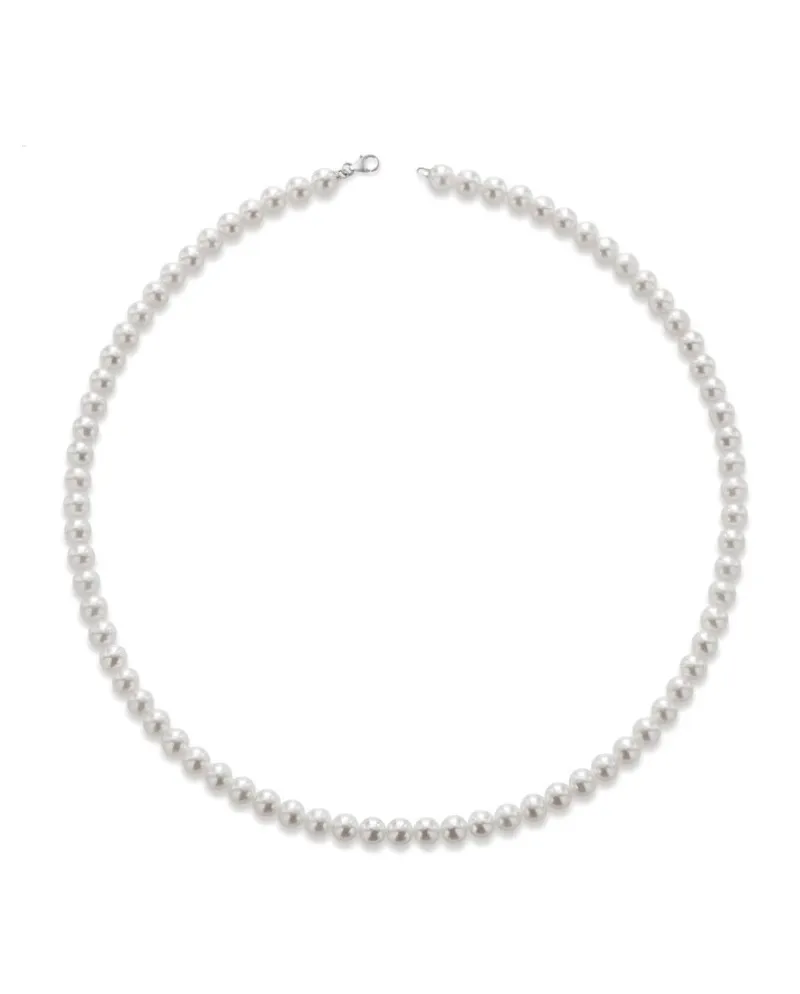 Collana Coscia Le Lune Classic con Perle e Chiusura in Oro Bianco