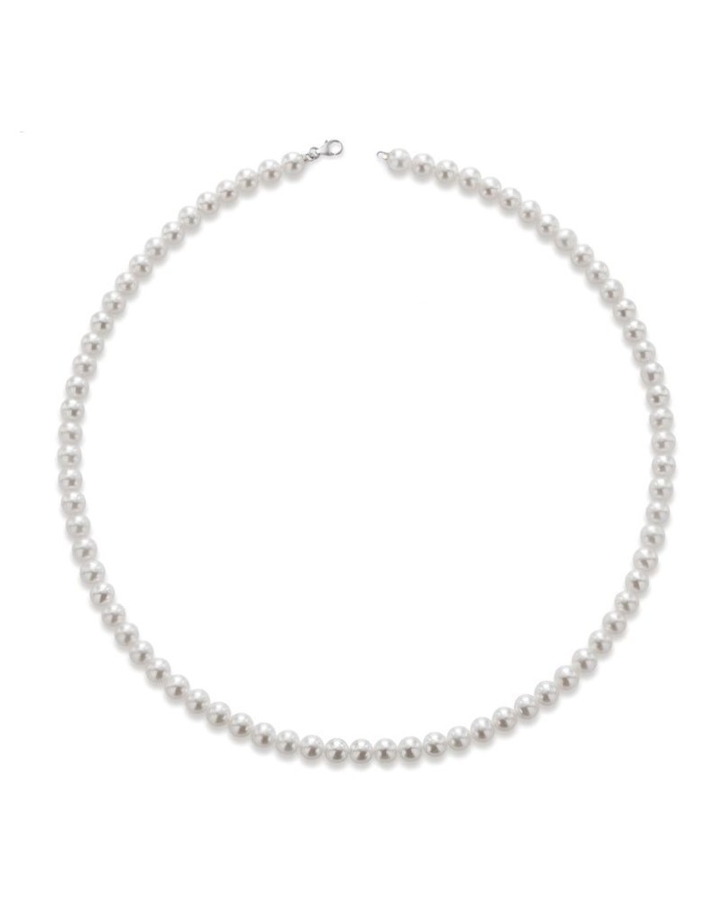 Coscia Le Lune Classic Necklace with Pearls and White Gold Clasp