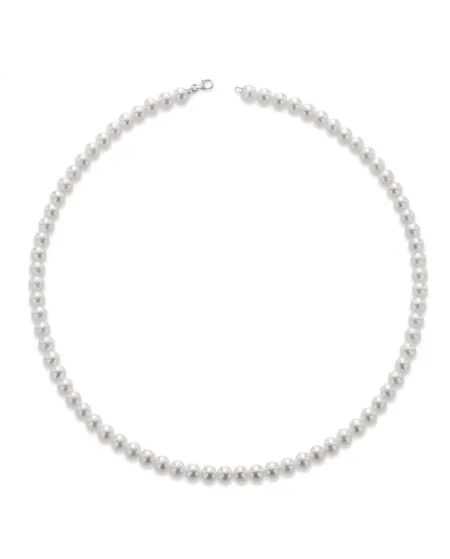 Collana Coscia Le Lune Classic con Perle e Chiusura in Oro Bianco