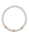Bracciale Elastico Coscia Le Lune Classic con Perle e Tre Elementi Oro Giallo
