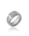 Anello Chimento Stardust in Oro Bianco con Pavè di Diamanti Bianchi