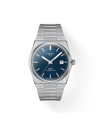 Montre Tissot PRX Powermatic 80 avec cadran bleu et bracelet en acier