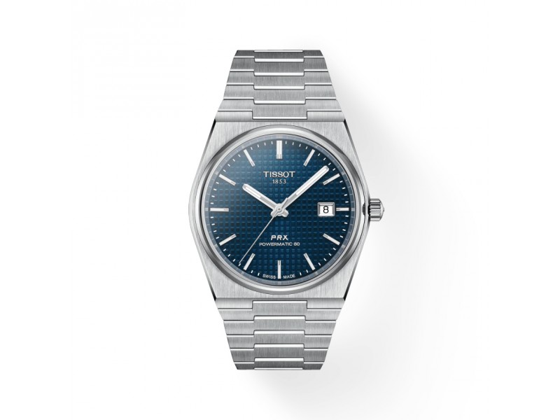 Tissot PRX Powermatic 80 watch with Blue Dial and Steel Bracelet