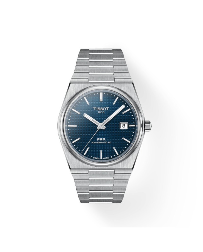 Tissot PRX Powermatic 80 watch with Blue Dial and Steel Bracelet