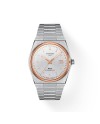 Tissot PRX Powermatic 80 Pvd Watch with Silver Dial and Steel Bracelet